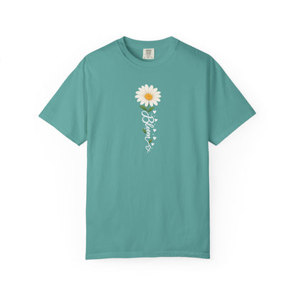 Bloom Daisy Women's Garment-Dyed T-Shirt | Relaxed Unisex Cotton Tee