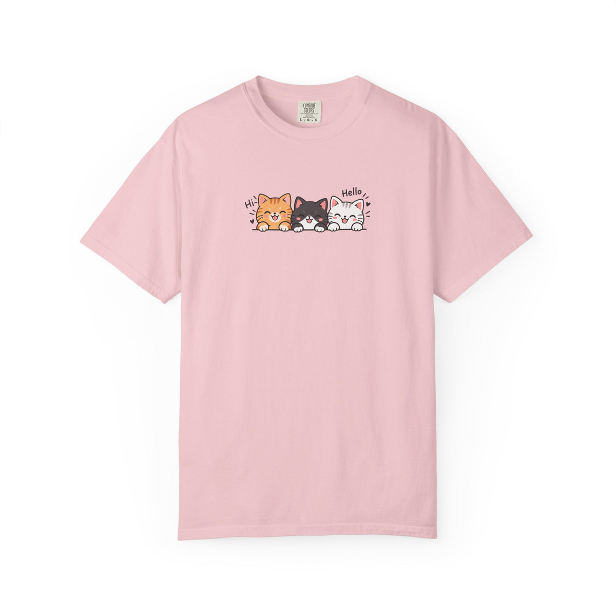 Three Smiling Kittens Women's Garment-Dyed T-Shirt | Relaxed Unisex Cotton Tee