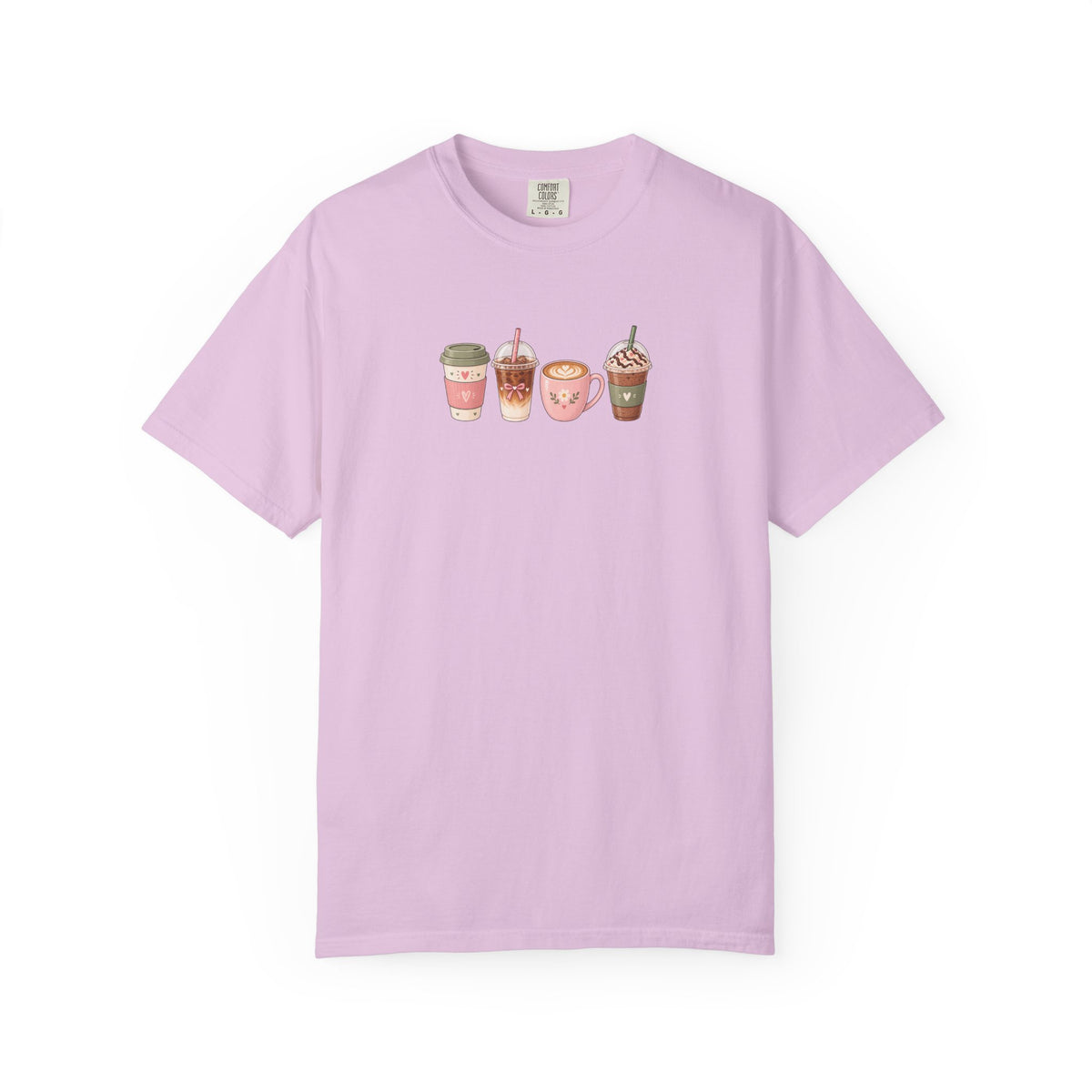 Cafe Drinks Women's Garment-Dyed T-Shirt | Relaxed Unisex Cotton Tee