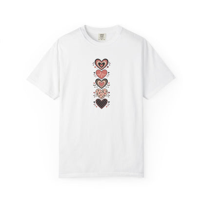 Vintage Hearts Women's Garment-Dyed T-Shirt | Relaxed Unisex Cotton Tee