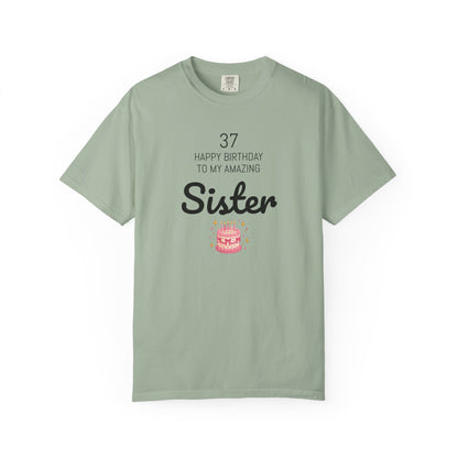 Personalized Birthday Tee | Custom Name or Relation's Name, Age & Message | Garment-Dyed Unisex Cotton