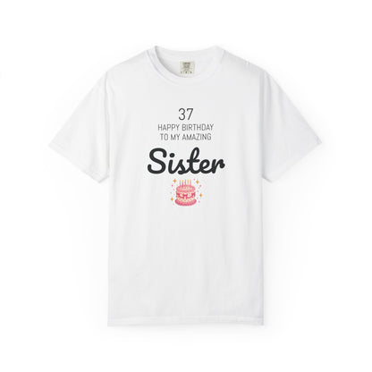 Personalized Birthday Tee | Custom Name or Relation's Name, Age & Message | Garment-Dyed Unisex Cotton