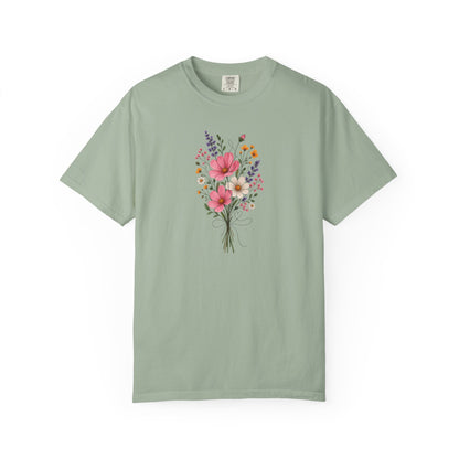 Bouquet Women's Garment-Dyed T-Shirt | Relaxed Unisex Cotton Tee