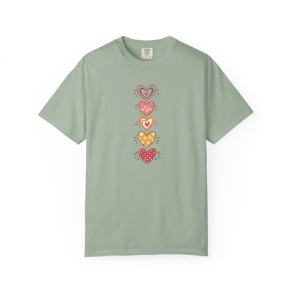Heart Women's Garment-Dyed T-Shirt | Relaxed Unisex Cotton Tee