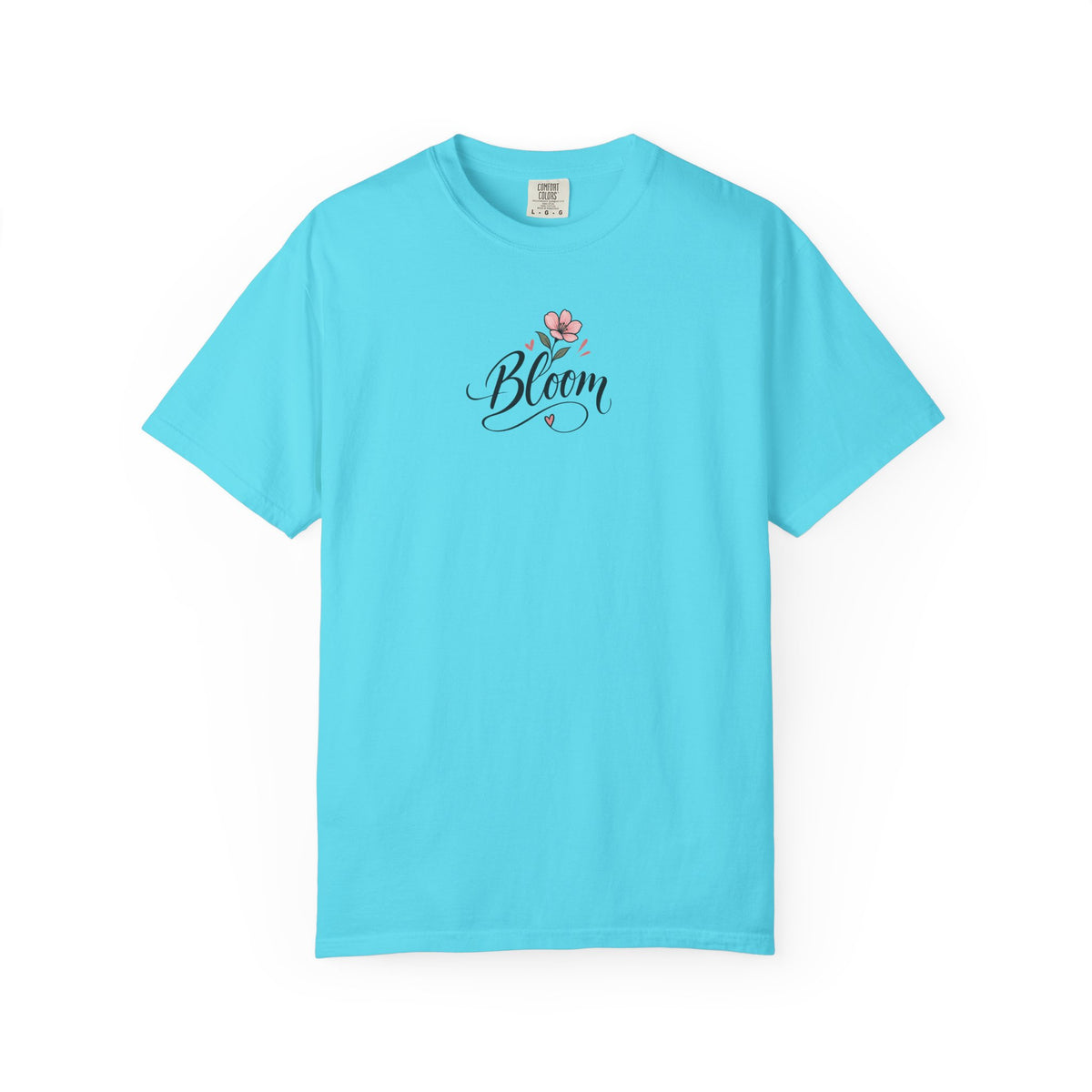 Bloom Pink Flower Women's Garment-Dyed T-Shirt | Relaxed Unisex Cotton Tee
