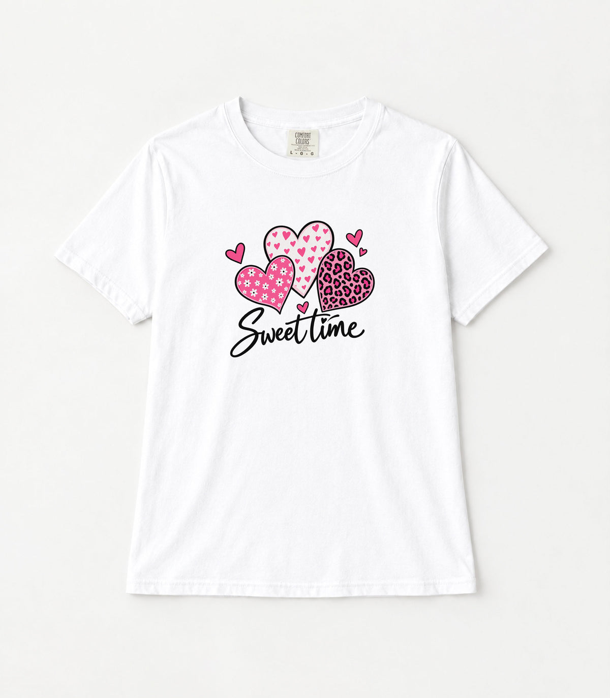 Sweet Time Hearts Women's Garment-Dyed T-Shirt | Relaxed Unisex Cotton Tee