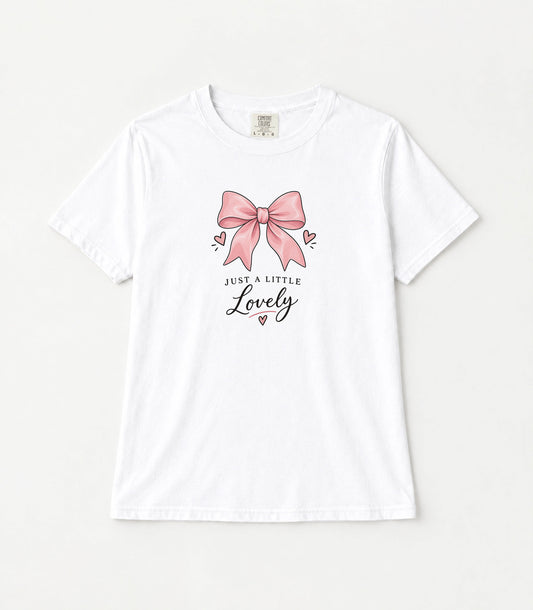 Pink Bow Women's Garment-Dyed T-Shirt | Relaxed Unisex Cotton Tee