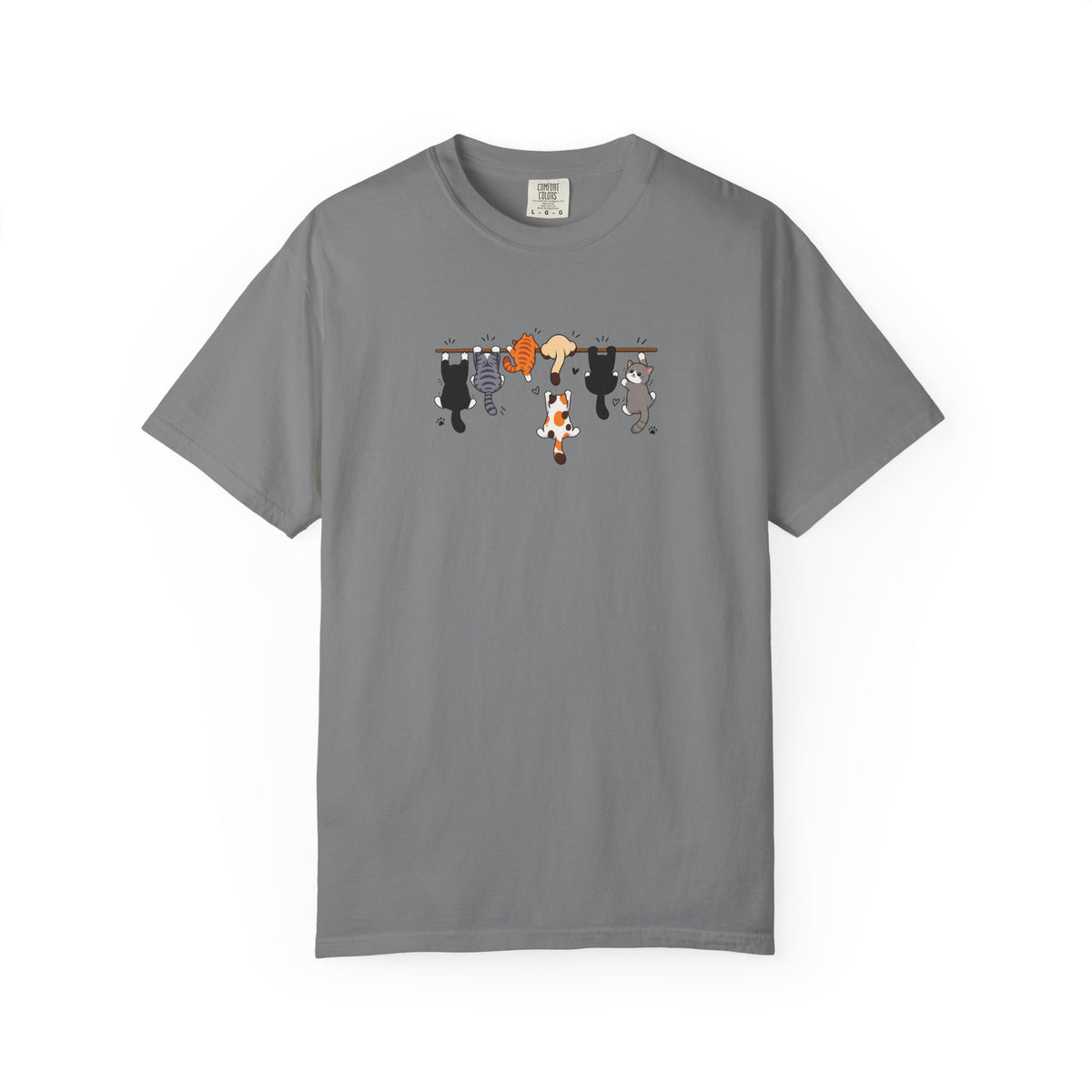Six Hanging Cats Women's Garment-Dyed T-Shirt | Relaxed Unisex Cotton Tee