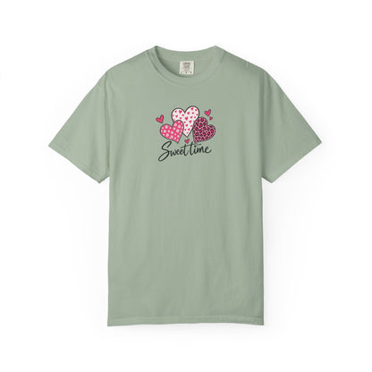 Sweet Time Hearts Women's Garment-Dyed T-Shirt | Relaxed Unisex Cotton Tee