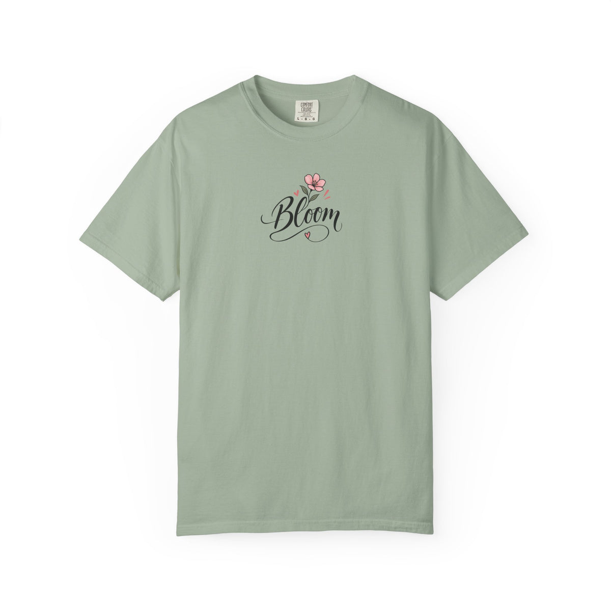 Bloom Pink Flower Women's Garment-Dyed T-Shirt | Relaxed Unisex Cotton Tee