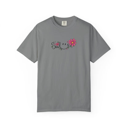 Smile Daisies Women's Garment-Dyed T-Shirt | Relaxed Unisex Cotton Tee