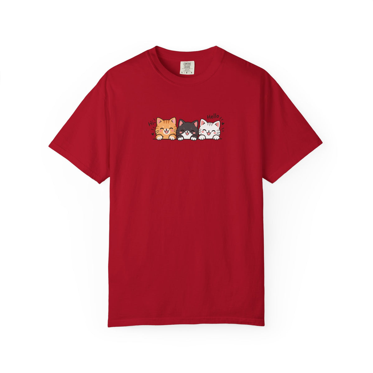 Three Smiling Kittens Women's Garment-Dyed T-Shirt | Relaxed Unisex Cotton Tee