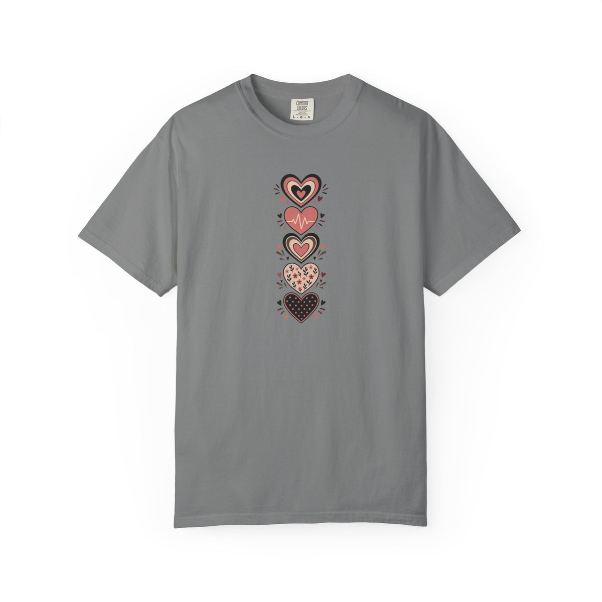 Vintage Hearts Women's Garment-Dyed T-Shirt | Relaxed Unisex Cotton Tee