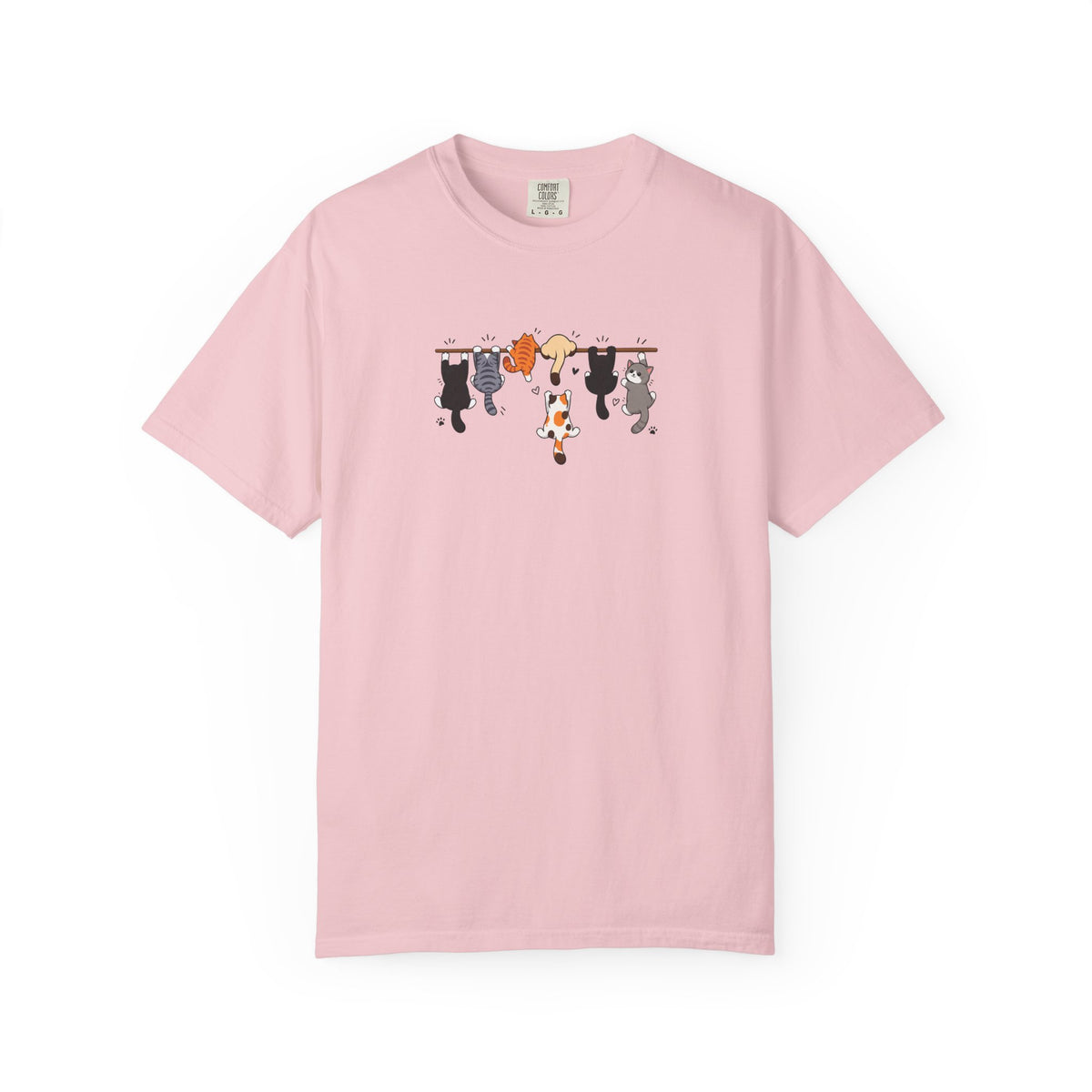 Six Hanging Cats Women's Garment-Dyed T-Shirt | Relaxed Unisex Cotton Tee