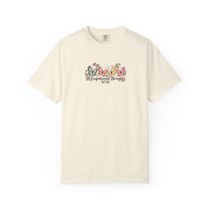 Four Butterflies Women's Garment-Dyed T-Shirt | Relaxed Unisex Cotton Tee
