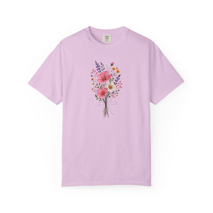 Bouquet Women's Garment-Dyed T-Shirt | Relaxed Unisex Cotton Tee