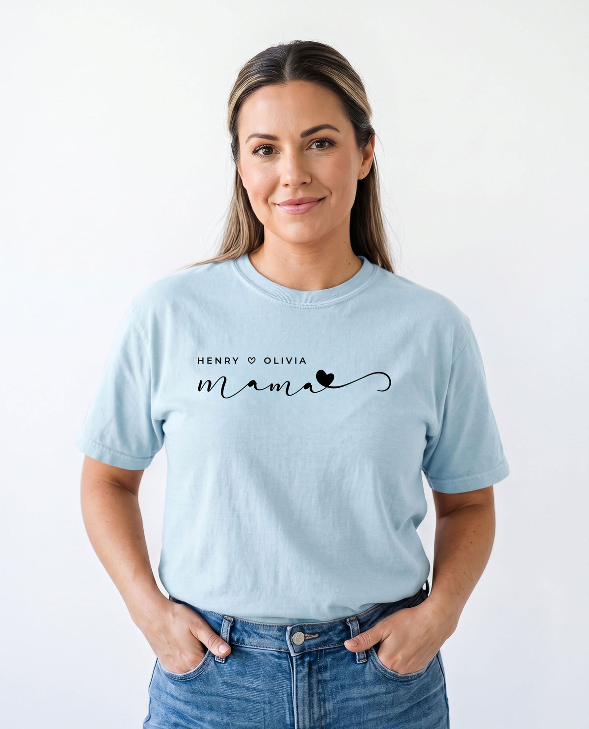 Personalized Mama T-Shirt with Children’s Names | Unisex Garment-Dyed T-shirt With 100% Ring-Spun Cotton
