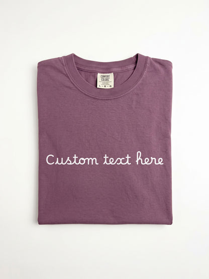Personalized Custom Text Unisex Garment-Dyed T-Shirt