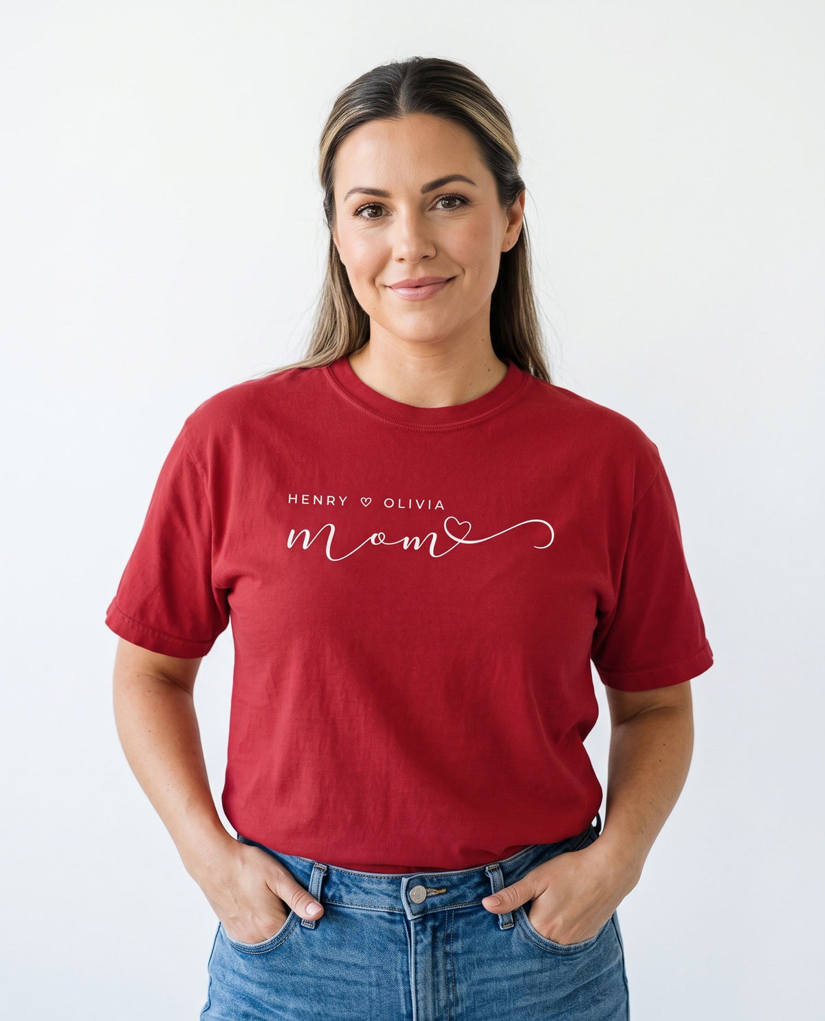 Personalized Mom T-Shirt with Children’s Names | Unisex Garment-Dyed T-shirt With 100% Ring-Spun Cotton