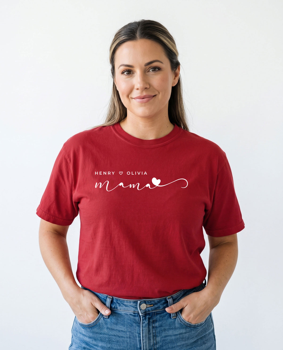 Personalized Mama T-Shirt with Children’s Names | Unisex Garment-Dyed T-shirt With 100% Ring-Spun Cotton