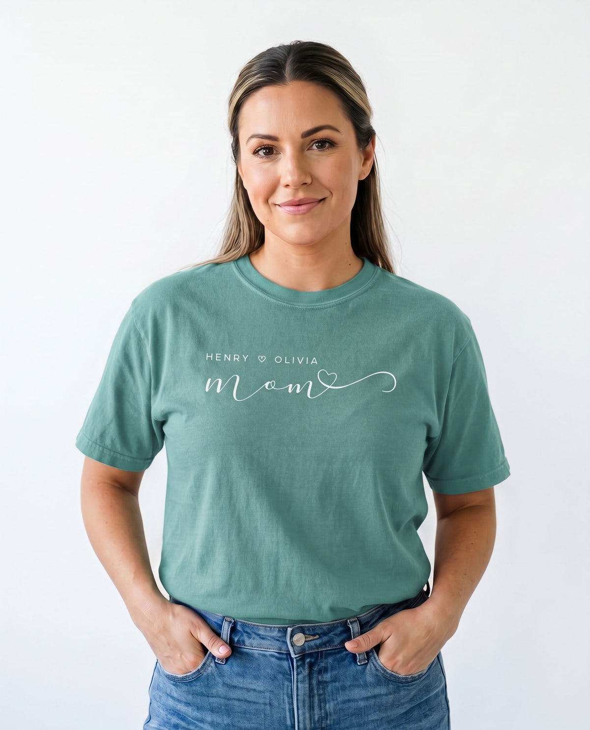 Personalized Mom T-Shirt with Children’s Names | Unisex Garment-Dyed T-shirt With 100% Ring-Spun Cotton