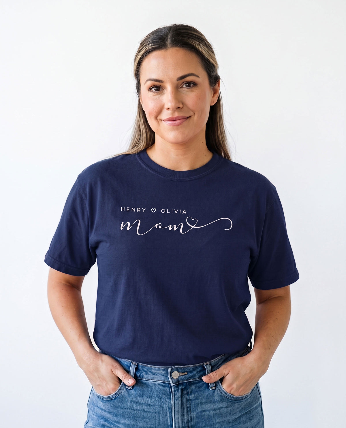 Personalized Mom T-Shirt with Children’s Names | Unisex Garment-Dyed T-shirt With 100% Ring-Spun Cotton