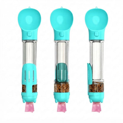 Pet Water Bottle Feeder Bowl Garbage Bag Storage Portable Pet Outdoor Travel 3 In 1 Dog Water Bottle