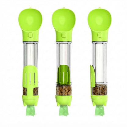 Pet Water Bottle Feeder Bowl Garbage Bag Storage Portable Pet Outdoor Travel 3 In 1 Dog Water Bottle